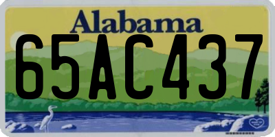 AL license plate 65AC437