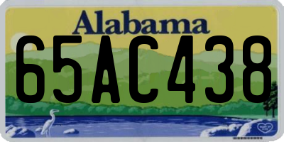 AL license plate 65AC438