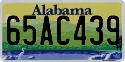 AL license plate 65AC439