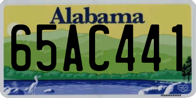 AL license plate 65AC441