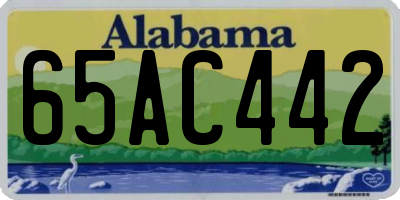 AL license plate 65AC442