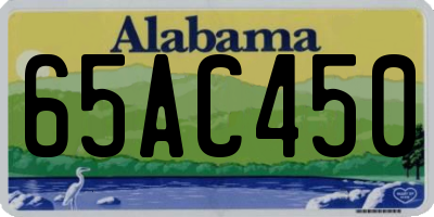 AL license plate 65AC450