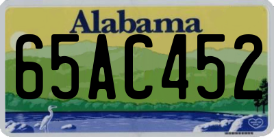 AL license plate 65AC452