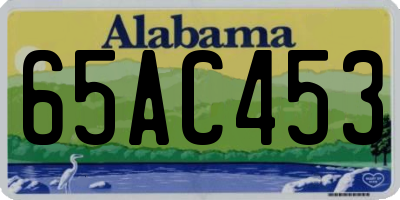 AL license plate 65AC453