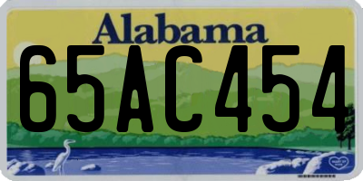 AL license plate 65AC454