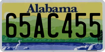 AL license plate 65AC455