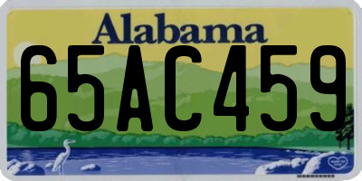 AL license plate 65AC459