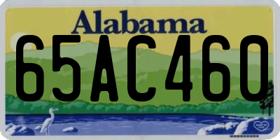 AL license plate 65AC460
