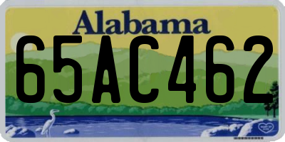 AL license plate 65AC462