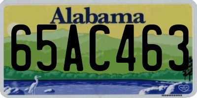 AL license plate 65AC463