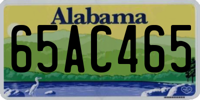 AL license plate 65AC465