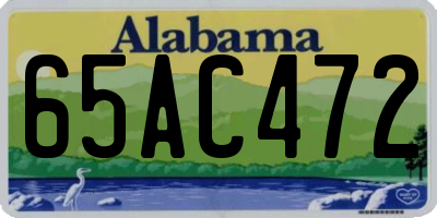 AL license plate 65AC472