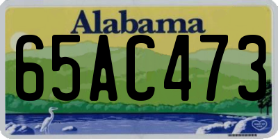 AL license plate 65AC473