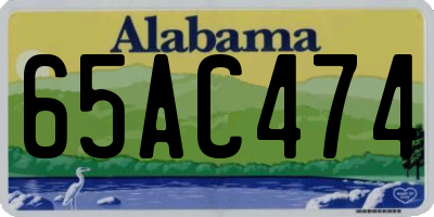 AL license plate 65AC474