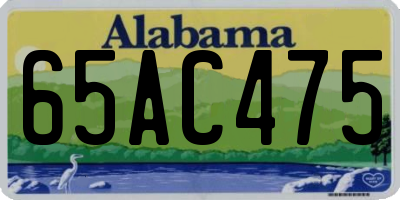 AL license plate 65AC475