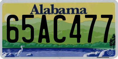 AL license plate 65AC477