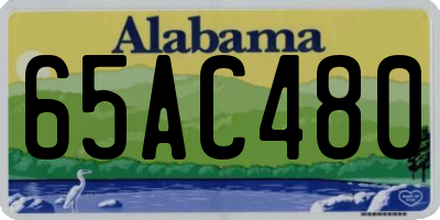 AL license plate 65AC480