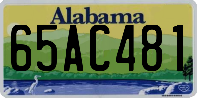 AL license plate 65AC481