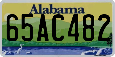 AL license plate 65AC482