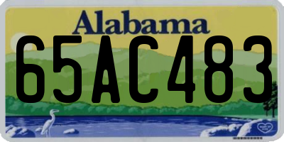 AL license plate 65AC483