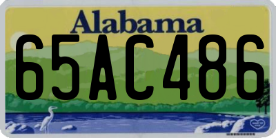 AL license plate 65AC486