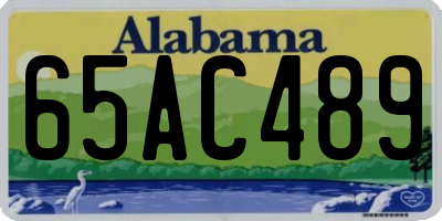 AL license plate 65AC489