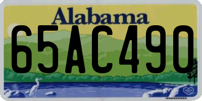 AL license plate 65AC490
