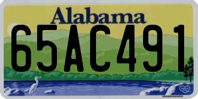 AL license plate 65AC491