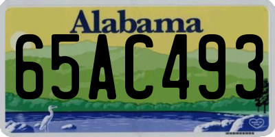 AL license plate 65AC493