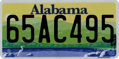 AL license plate 65AC495
