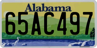 AL license plate 65AC497
