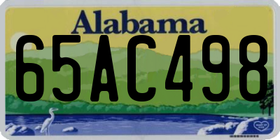AL license plate 65AC498