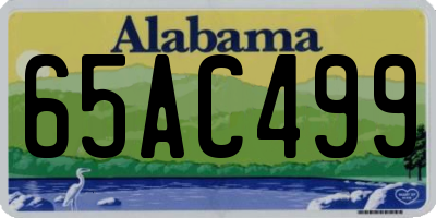 AL license plate 65AC499