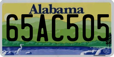 AL license plate 65AC505