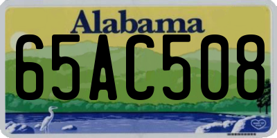 AL license plate 65AC508