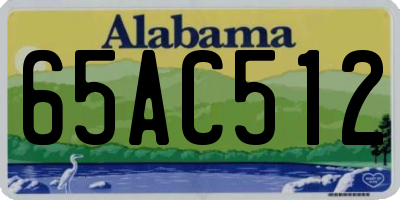 AL license plate 65AC512