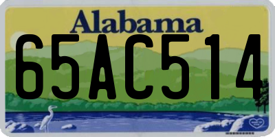 AL license plate 65AC514