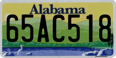 AL license plate 65AC518