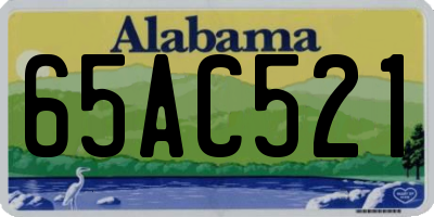 AL license plate 65AC521