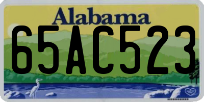 AL license plate 65AC523