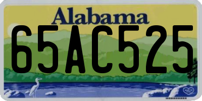 AL license plate 65AC525