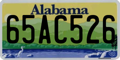 AL license plate 65AC526