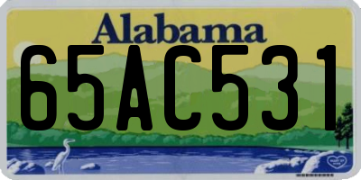 AL license plate 65AC531