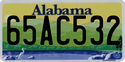 AL license plate 65AC532