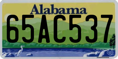 AL license plate 65AC537