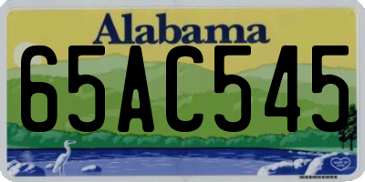 AL license plate 65AC545