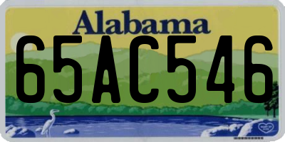 AL license plate 65AC546