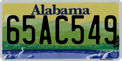 AL license plate 65AC549