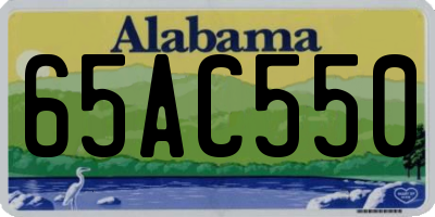 AL license plate 65AC550
