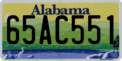 AL license plate 65AC551
